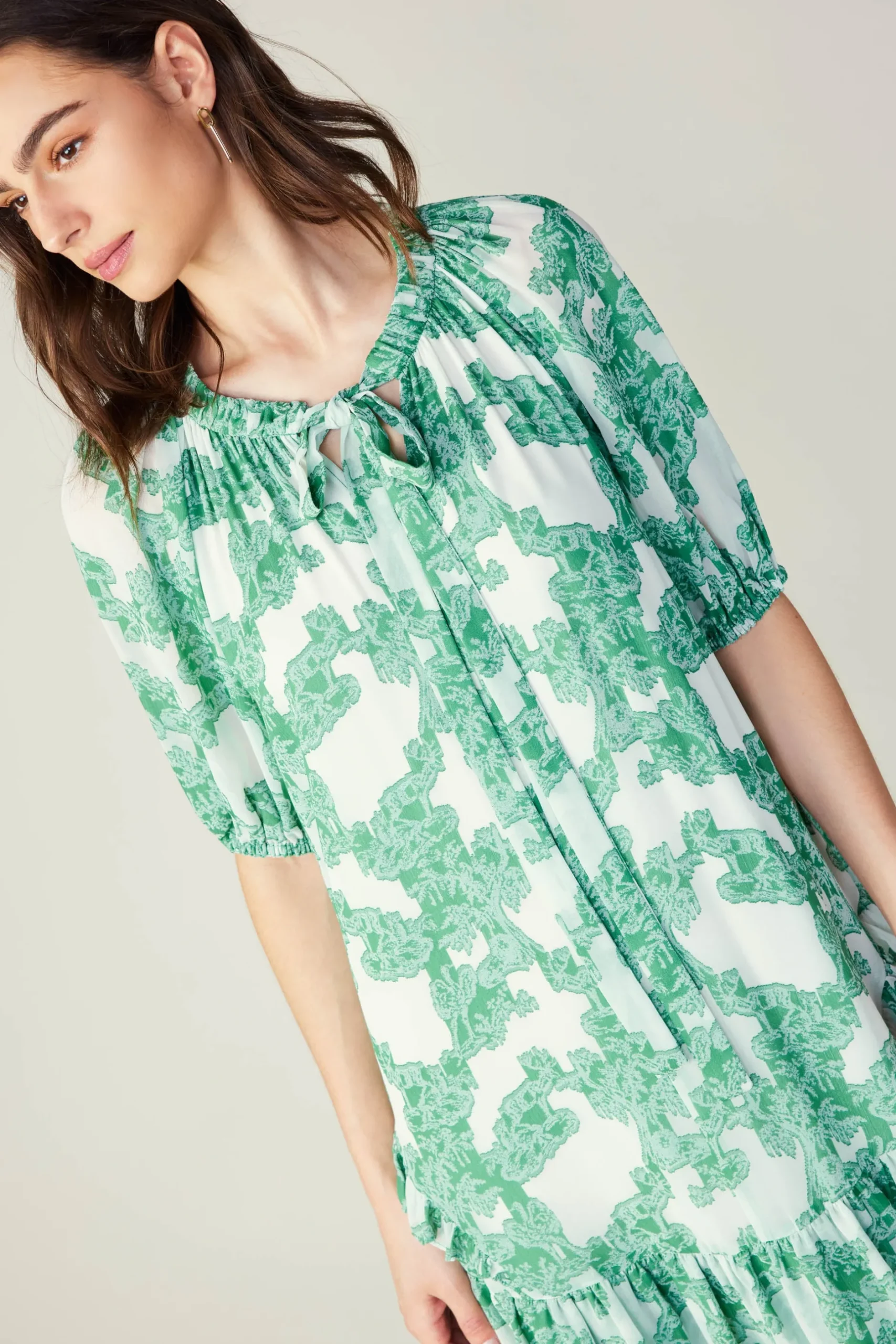 Mini Dresses-Current Air Abstract Motif Mini Dress DEEPMINT