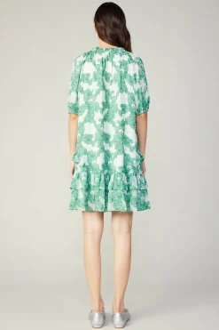 Mini Dresses-Current Air Abstract Motif Mini Dress DEEPMINT