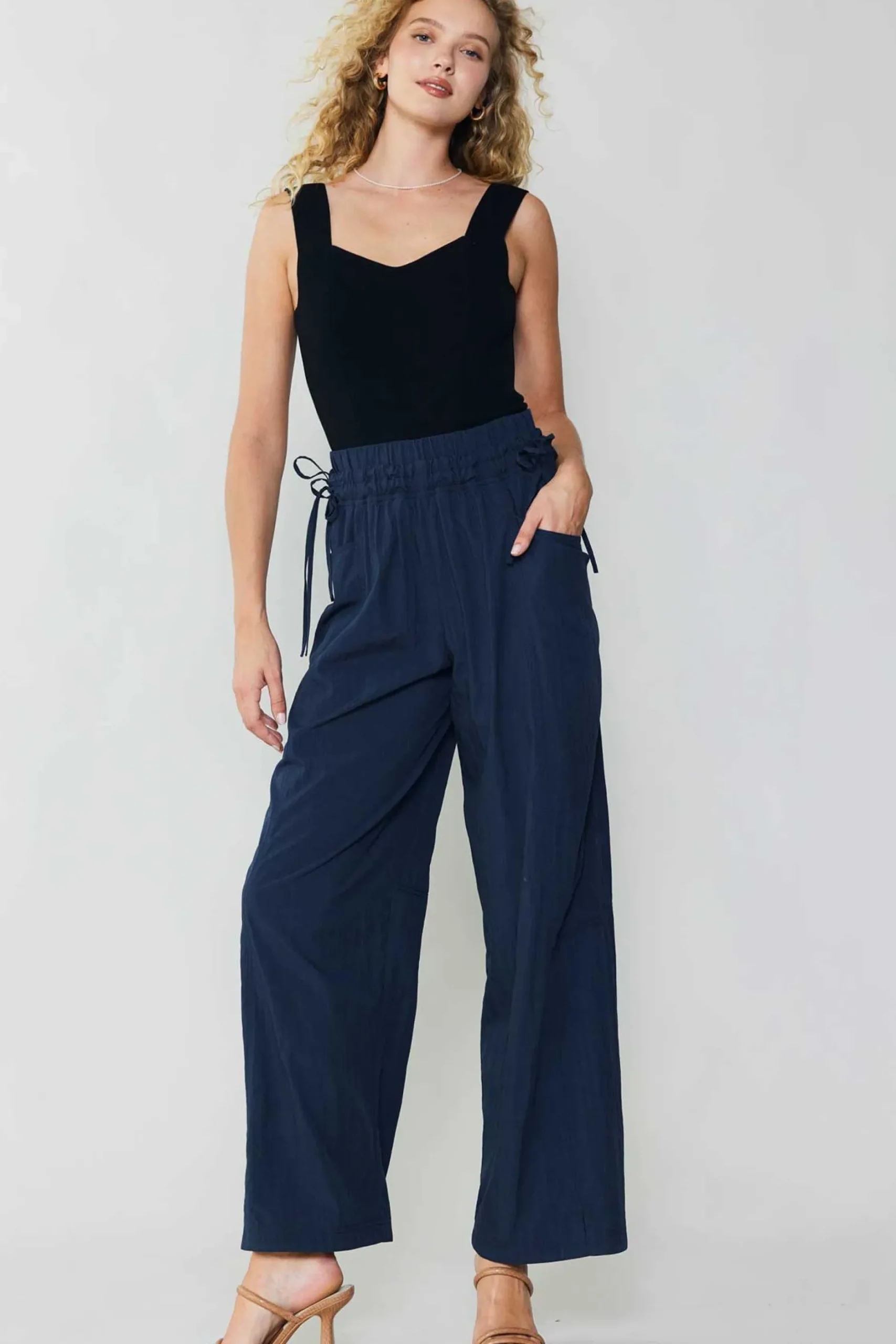 Pants-Current Air Adjustable Waist Pants NAVY