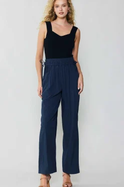 Pants-Current Air Adjustable Waist Pants NAVY