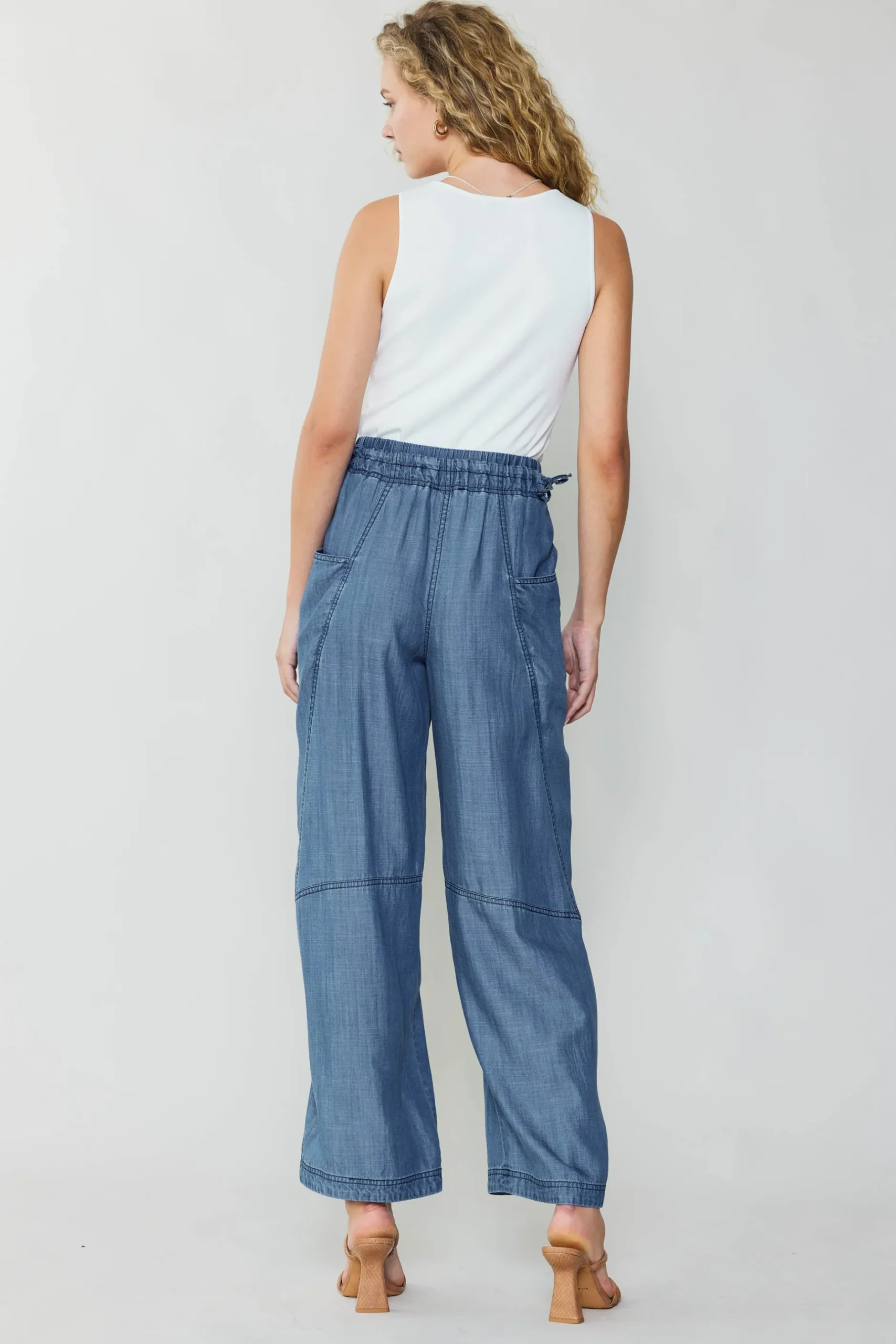 Pants-Current Air Adjustable Waist Pants CHAMBRAY