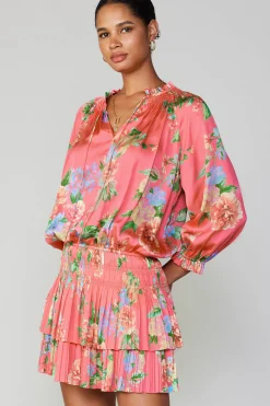 Mini Dresses-Current Air Aurelie Floral Mini Dress BRINKPINK