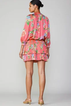Mini Dresses-Current Air Aurelie Floral Mini Dress BRINKPINK