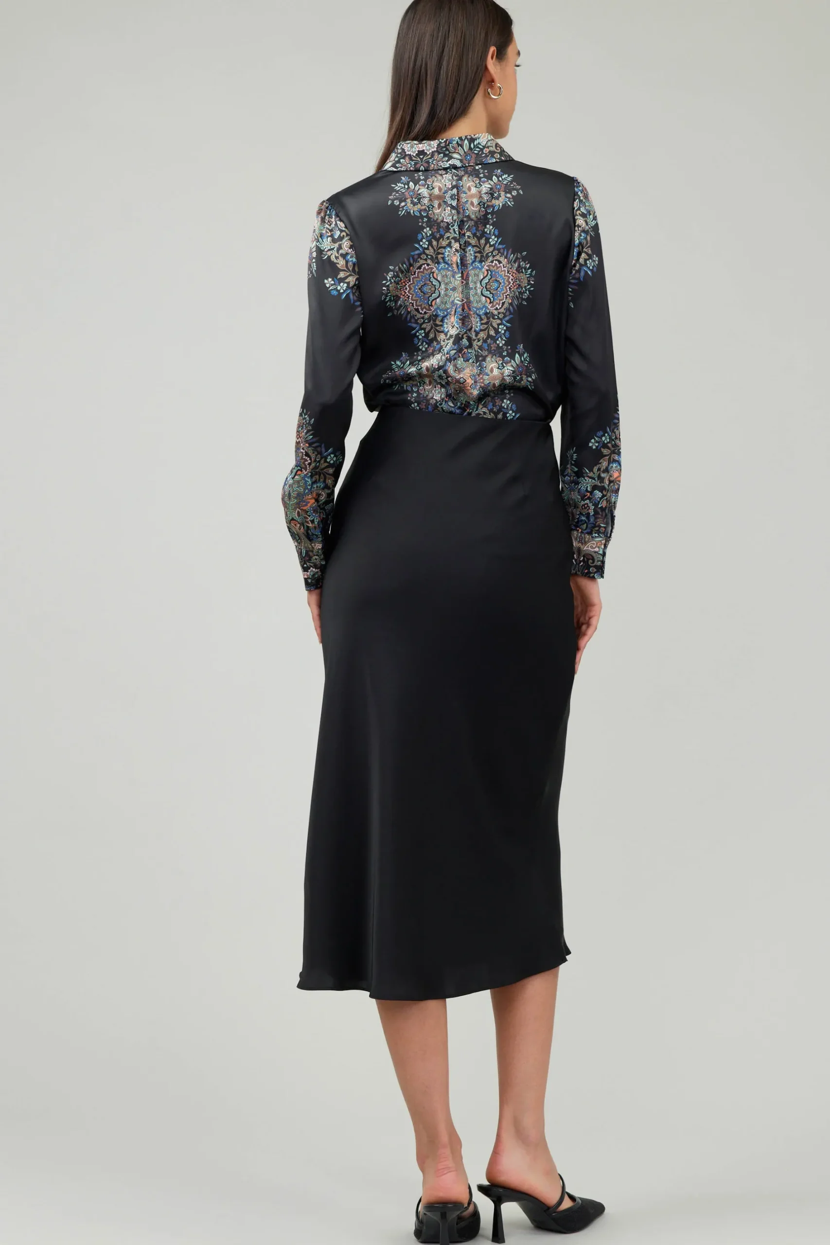 Skirts-Current Air Bias Midi Skirt BLACK