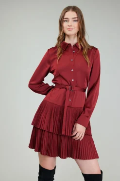 Mini Dresses-Current Air Carrera Mini Dress BURNTUMBER