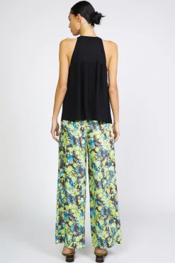 Sleeveless Tops|Sweaters-Current Air Crotchet Yoke Top BLACK