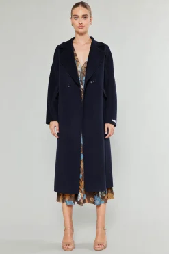 Coats & Jackets-Current Air Double Breasted Wool Coat DARKNAVY