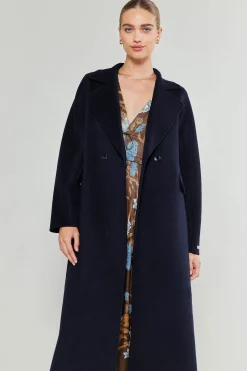 Coats & Jackets-Current Air Double Breasted Wool Coat DARKNAVY