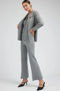 Sweaters|Knitwear-Current Air Knitted Blazer HEATHERGREY