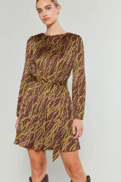 Mini Dresses-Current Air Link Motif Mini Dress OLIVEWINE