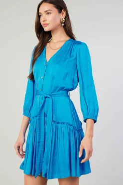 Mini Dresses-Current Air Nova Mini Dress BLUE