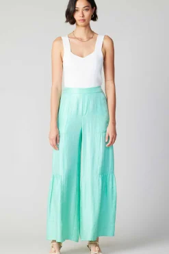 Pants-Current Air Pastel Wide Leg Pants MINT