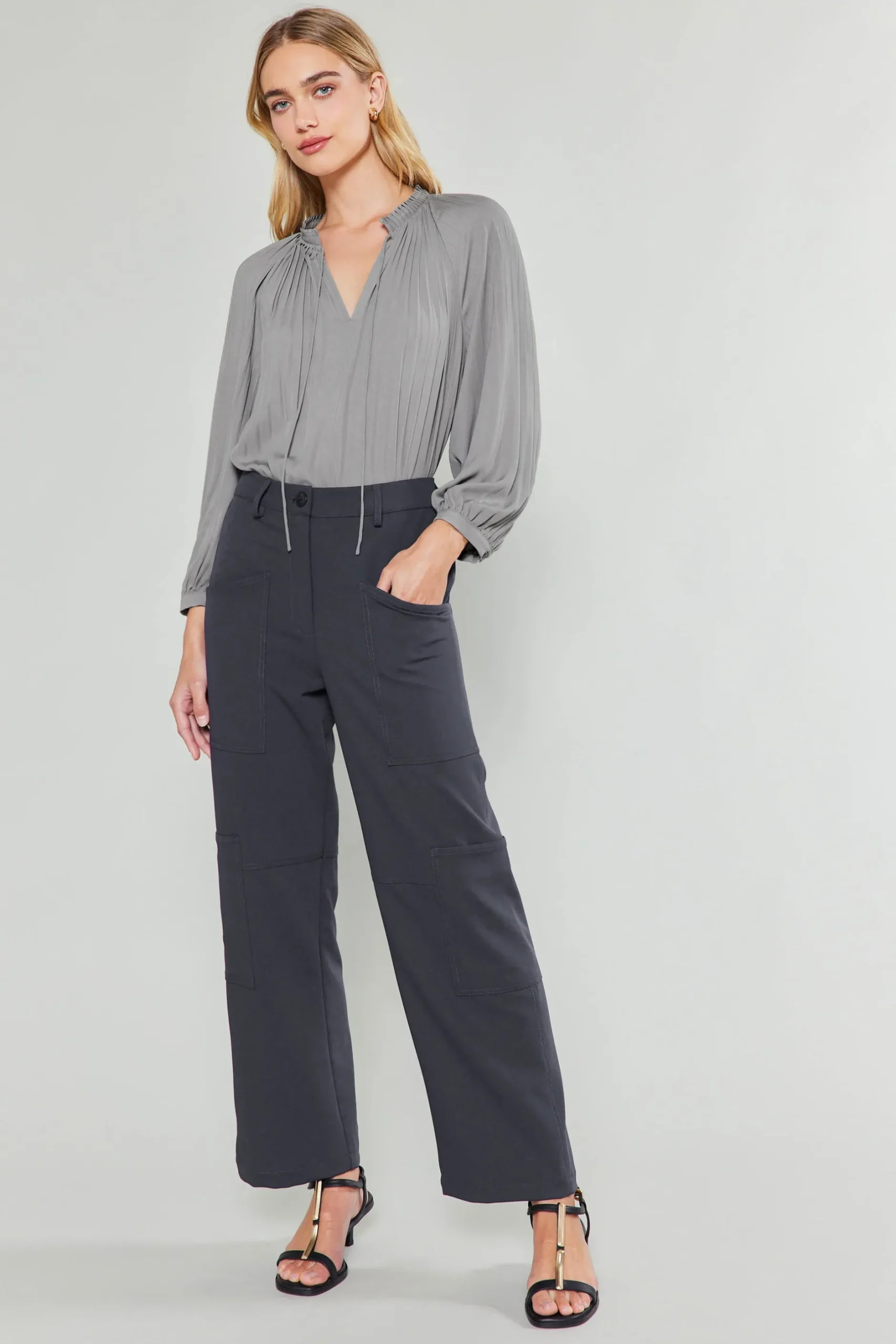 Pants-Current Air Patch Pocket Cargo Pant DARKGREY