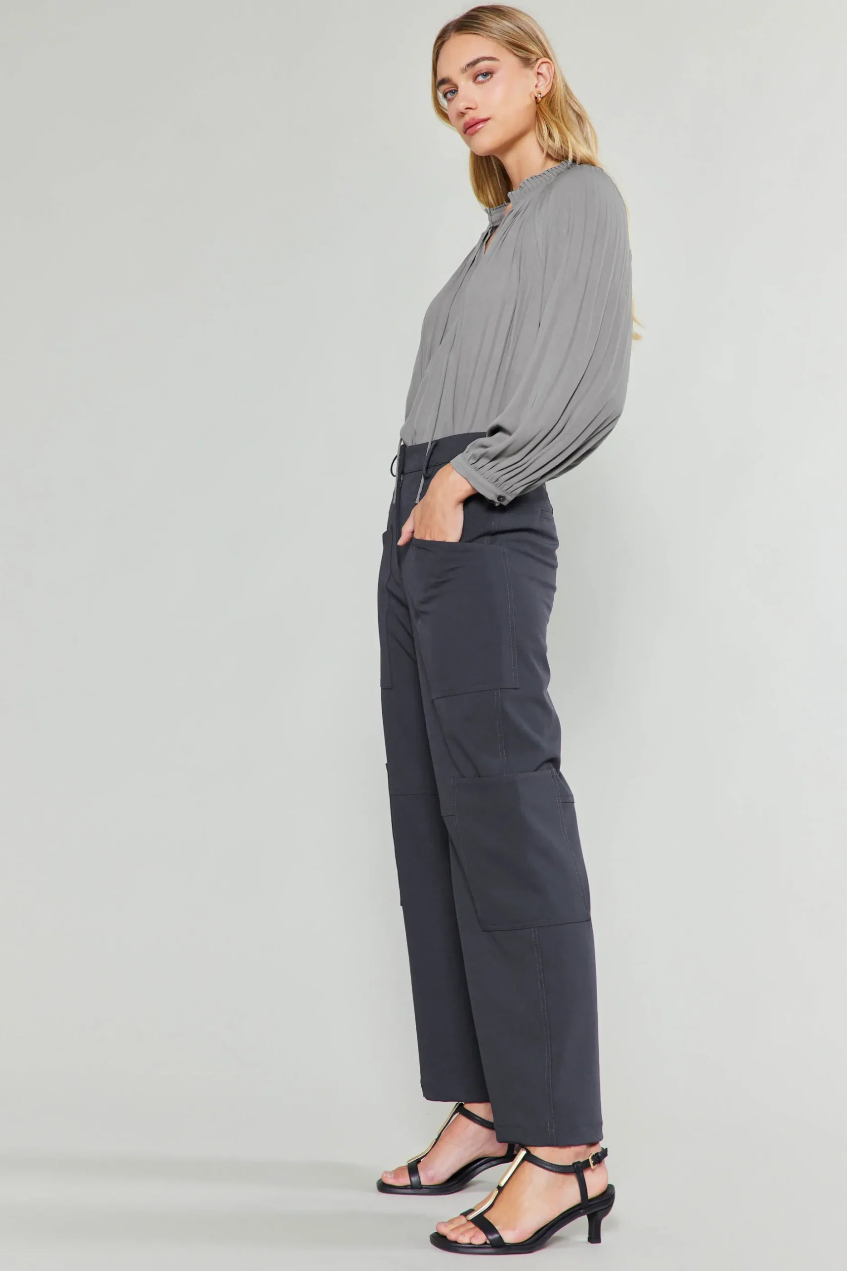 Pants-Current Air Patch Pocket Cargo Pant DARKGREY