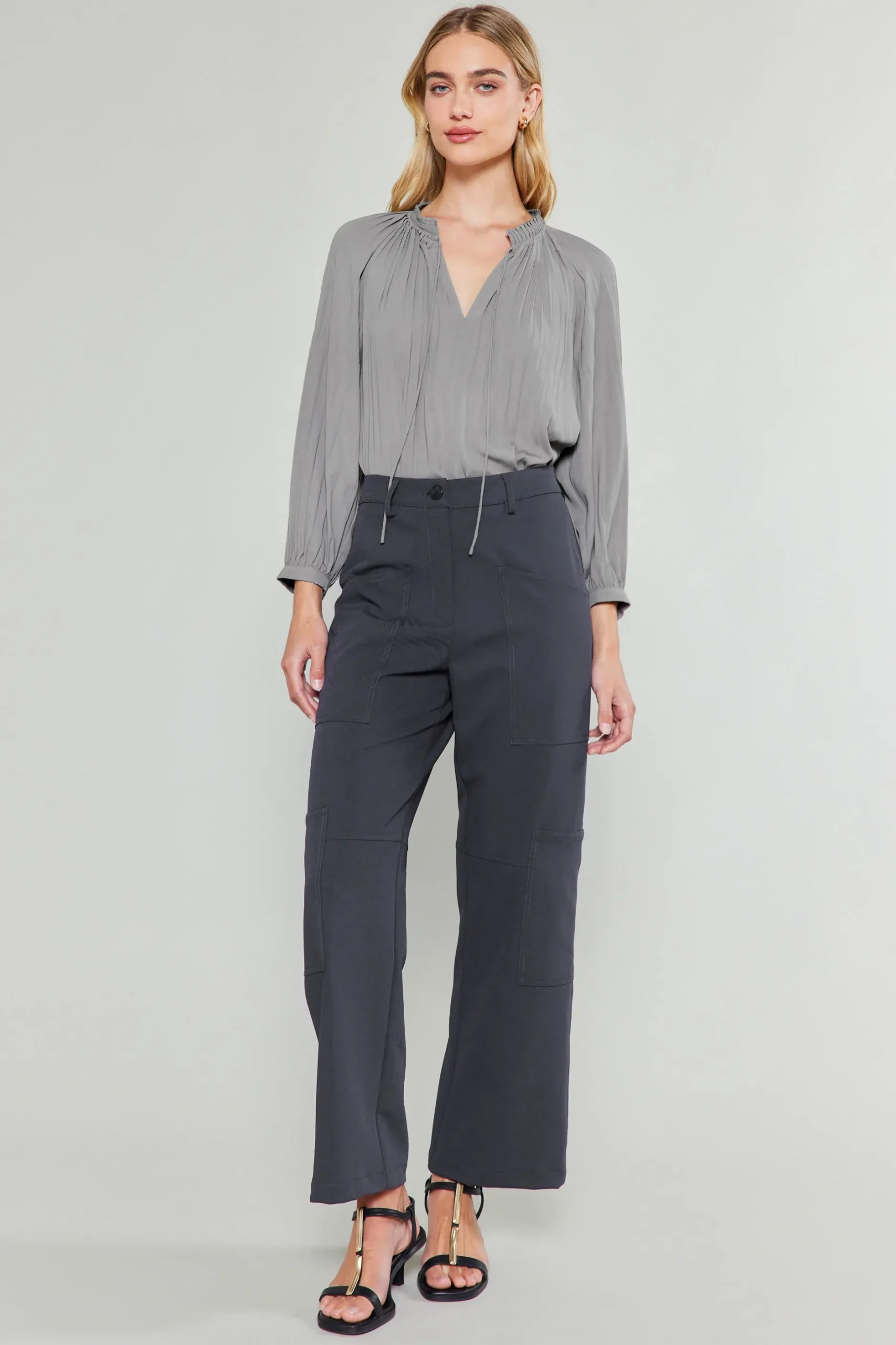 Pants-Current Air Patch Pocket Cargo Pant DARKGREY