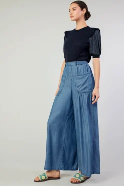 Pants-Current Air Patch Pocket Pant CHAMBRAY