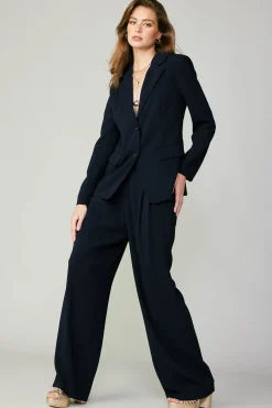 Pants-Current Air Pintucked Trousers NAVY