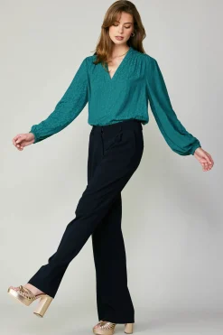 Pants-Current Air Pintucked Trousers NAVY