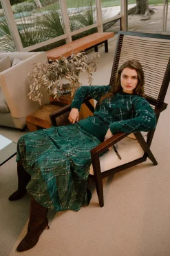 Knitwear|Sweaters-Current Air Plaid Pattern Sweater GREEN