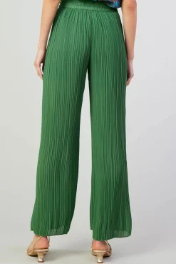 Pants-Current Air Pleated Pullover Pants LEAFGREEN