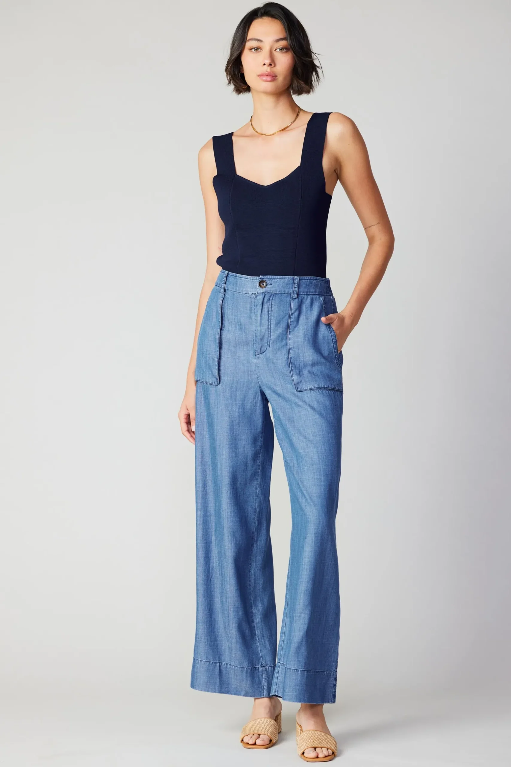 Pants-Current Air Pocket Cargo Pants CHAMBRAY