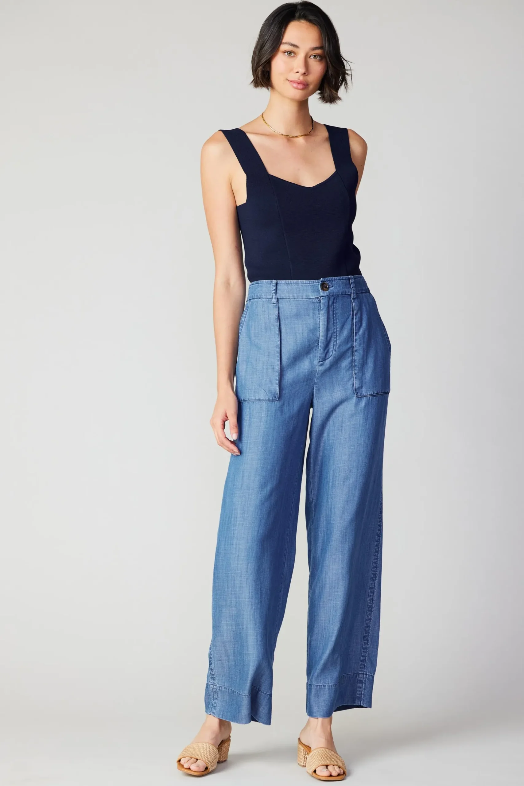 Pants-Current Air Pocket Cargo Pants CHAMBRAY