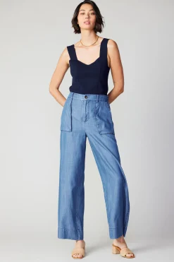 Pants-Current Air Pocket Cargo Pants CHAMBRAY