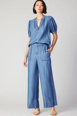 Pants-Current Air Pocket Cargo Pants CHAMBRAY