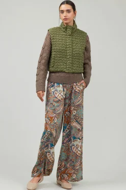 Coats & Jackets-Current Air Quilted Cropped Vest OLIVE