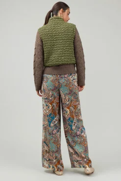 Coats & Jackets-Current Air Quilted Cropped Vest OLIVE