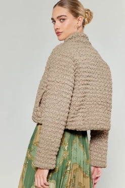 Coats & Jackets-Current Air Quilted Puff Jacket TAUPE