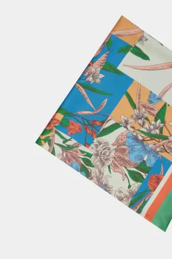Accessories-Current Air Recycled Signature Print Large Scarf FLORALCOLORBLOCK