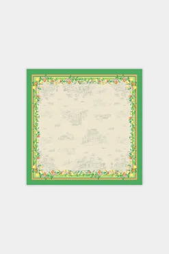 Accessories-Current Air Recycled Signature Print Scarf TUSCANGREENCITRUS