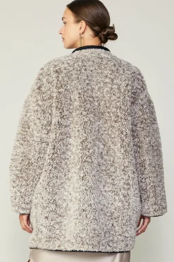 Coats & Jackets-Current Air Reversible Faux Fur & Leather Coat BLACK