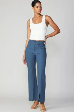 Sleeveless Tops|Sweaters-Current Air Sweetheart Knit Tank Top WHITE