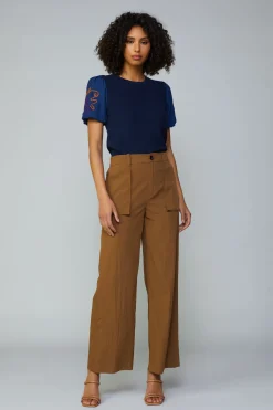 Sweaters-Current Air Texture Stitch Sweater Top NAVY