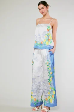 Pants-Current Air Tuscan Citrus Pants BLUELEMONGARDEN