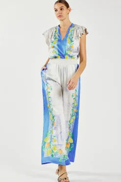 Pants-Current Air Tuscan Citrus Pants BLUELEMONGARDEN