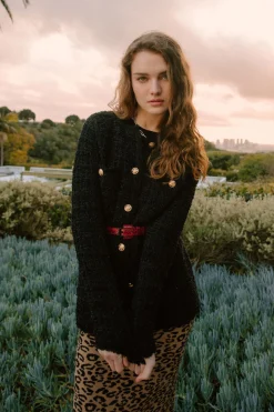 Coats & Jackets-Current Air Tweed Jacket BLACK