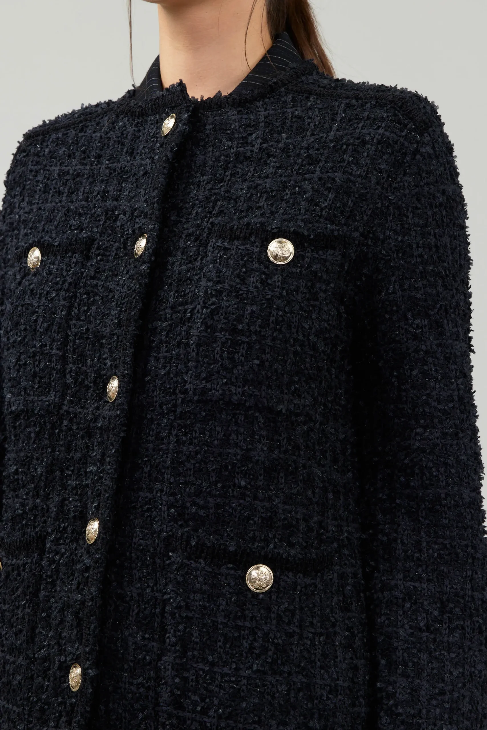 Coats & Jackets-Current Air Tweed Jacket BLACK