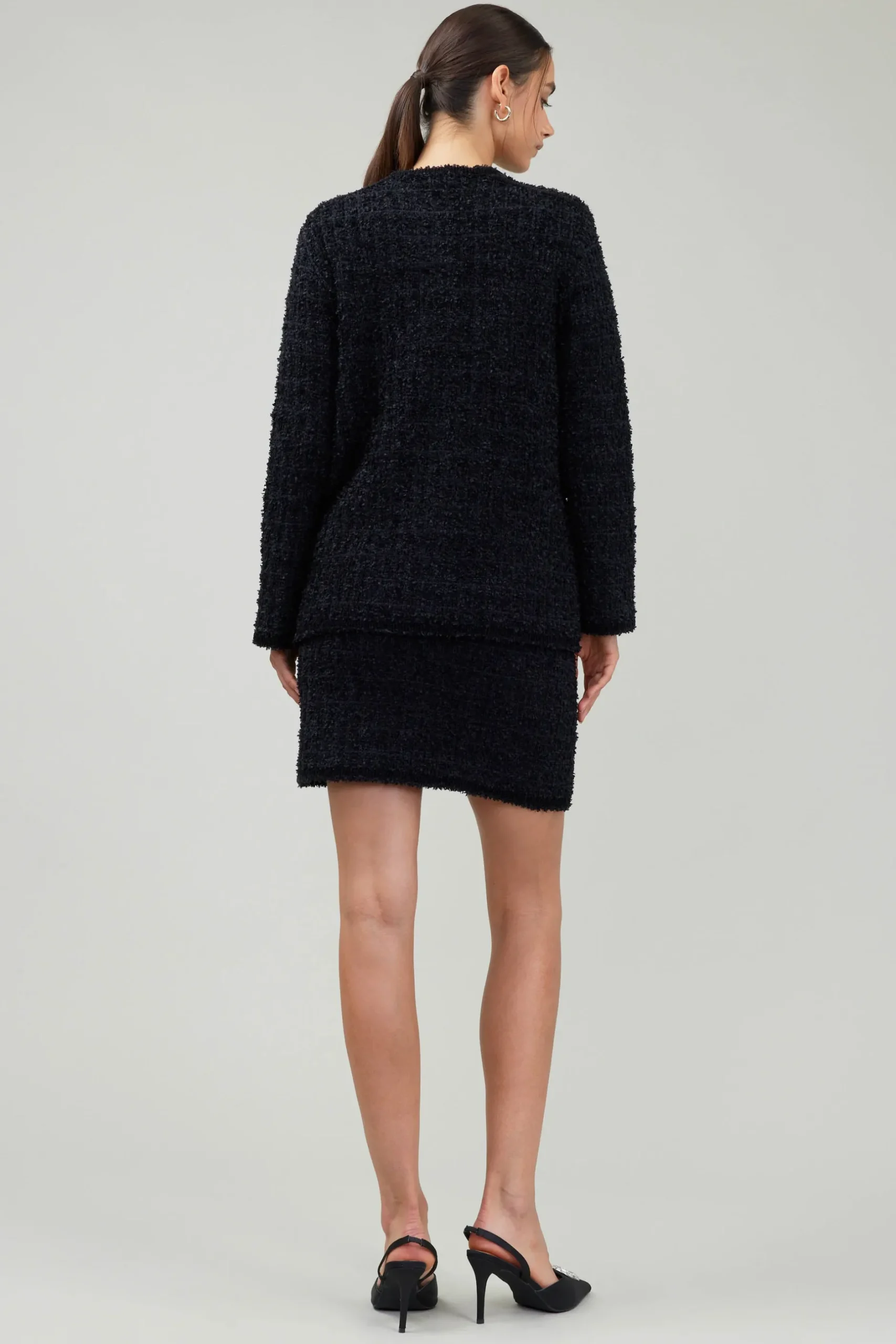 Coats & Jackets-Current Air Tweed Jacket BLACK