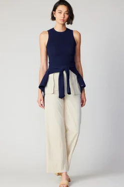 Cardigans-Current Air Two Piece Cardigan Set NAVY