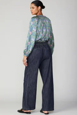 Pants-Current Air Wide Leg Denim Pants DARKINDIGO